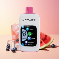 AirFuze Smart 30000 Puff Dispozabilna Vapa Borovnica Lubenica Tip-C Zaslon